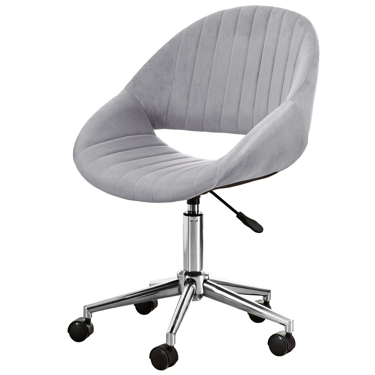 GZMR Modern Cute Velvet Upholstered Home Office Chair