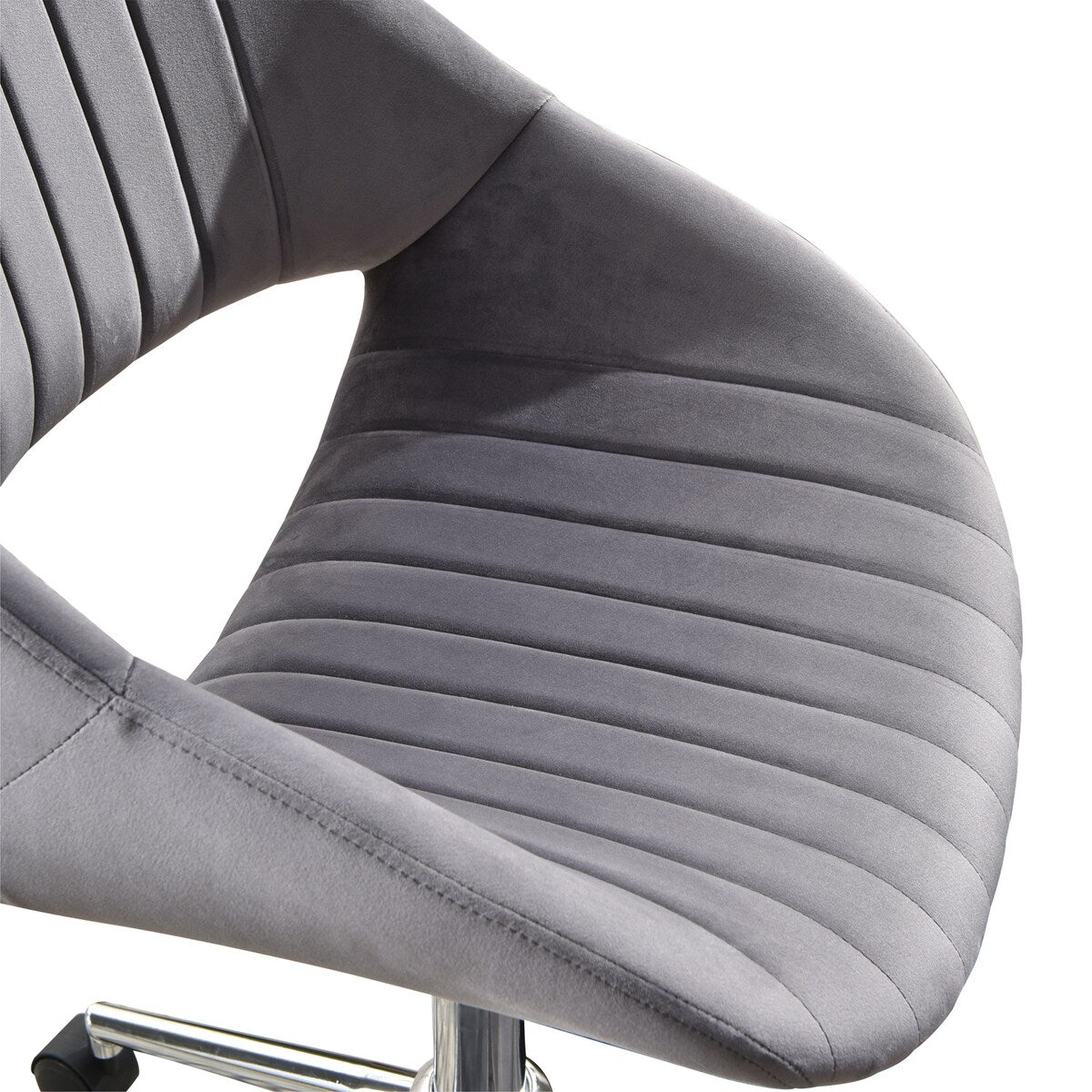 GZMR Modern Cute Velvet Upholstered Home Office Chair