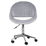 GZMR Modern Cute Velvet Upholstered Home Office Chair