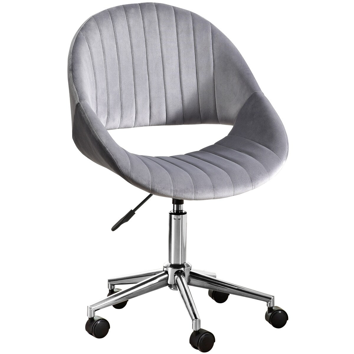 GZMR Modern Cute Velvet Upholstered Home Office Chair