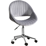 GZMR Modern Cute Velvet Upholstered Home Office Chair