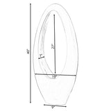 Modern Decorative White Oval Centerpiece Vase Wedding Flower Stand Holder, for Living Room, Entryway or Dining Room, 40 inch