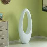 Modern Decorative White Oval Centerpiece Vase Wedding Flower Stand Holder, for Living Room, Entryway or Dining Room, 40 inch