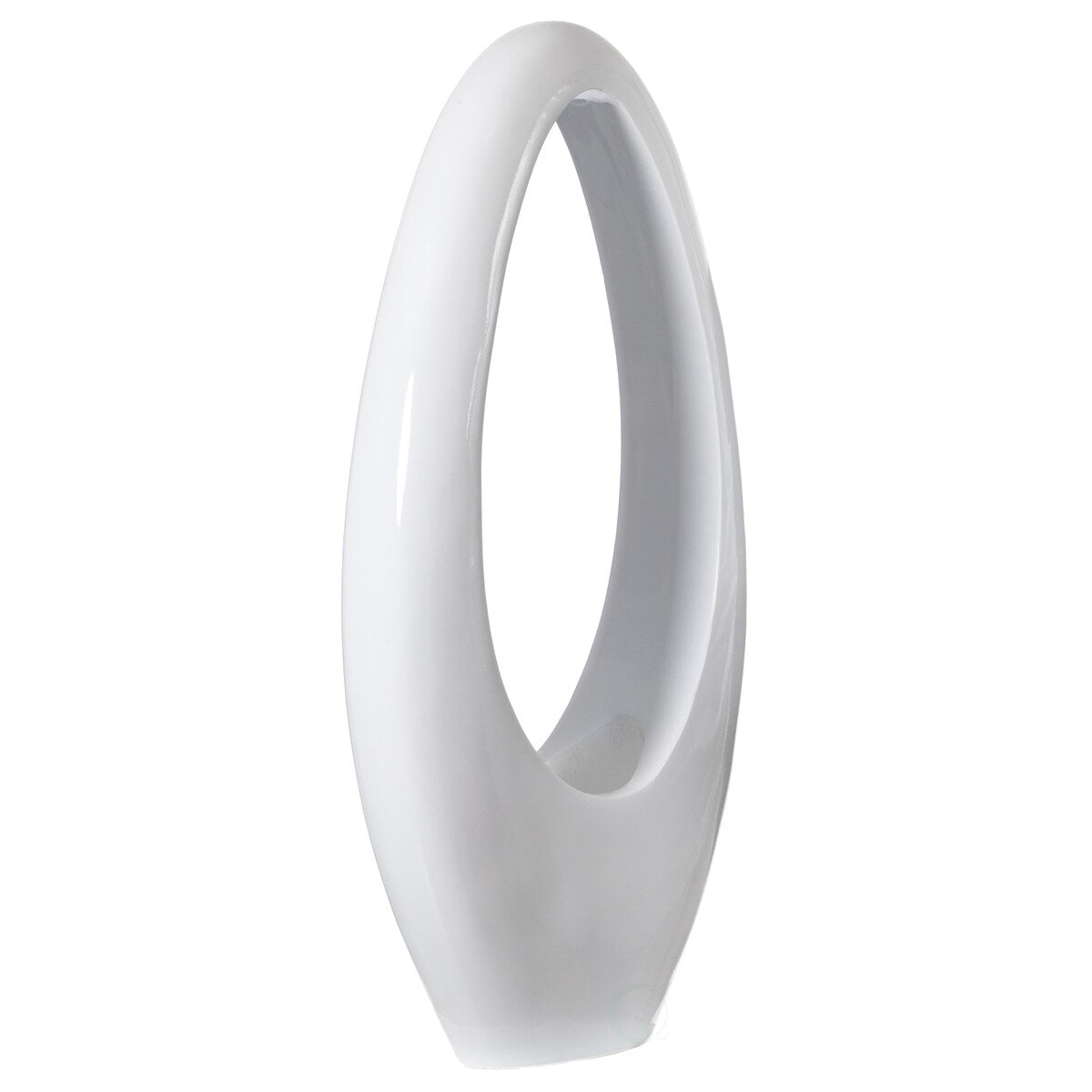 Modern Decorative White Oval Centerpiece Vase Wedding Flower Stand Holder, for Living Room, Entryway or Dining Room, 40 inch
