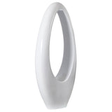 Modern Decorative White Oval Centerpiece Vase Wedding Flower Stand Holder, for Living Room, Entryway or Dining Room, 40 inch