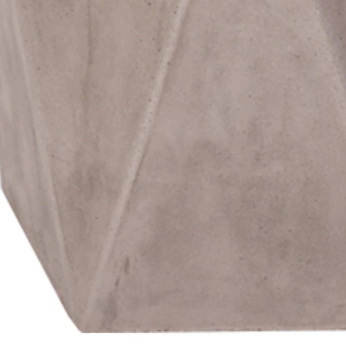Modern Design Faceted Concrete Stool with Pentagonal Top, Gray