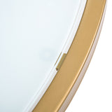 Modern Design Living Room 31.6" Cocktail Table, Metal with Stained White Tempered Glass, 2-Tier Coffee Table