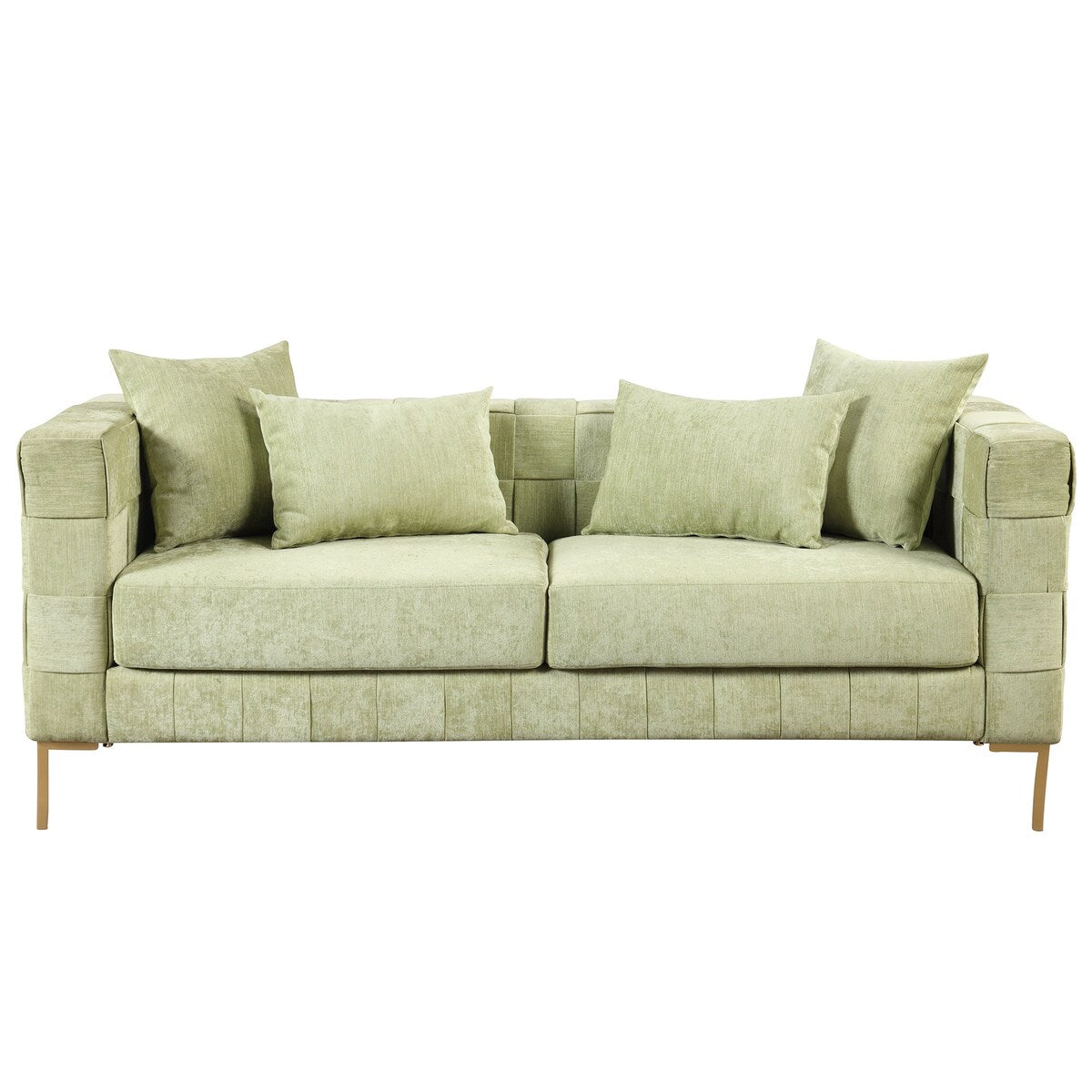 Modern Design Sofa 80.5" Upholstered Sofa with 4 Pillows