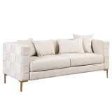 Modern Design Sofa 80.5" Upholstered Sofa with 4 Pillows