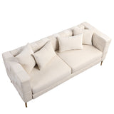 Modern Design Sofa 80.5" Upholstered Sofa with 4 Pillows