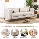 Modern Design Sofa 80.5" Upholstered Sofa with 4 Pillows