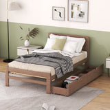 Modern Design Twin Size Platform Bed Frame with 2 Drawers
