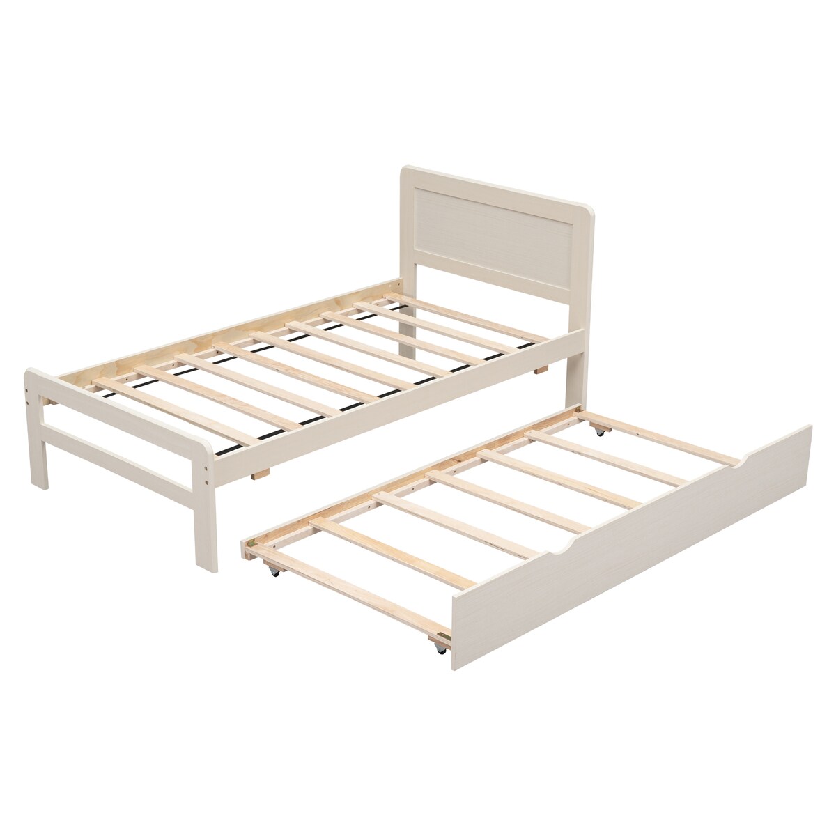 Modern Design Twin Size Platform Bed Frame with Trundle