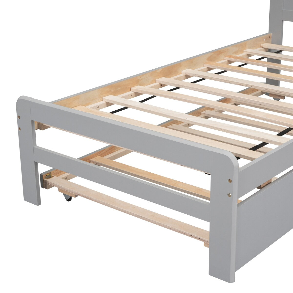 Modern Design Twin Size Platform Bed Frame with Trundle