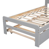 Modern Design Twin Size Platform Bed Frame with Trundle