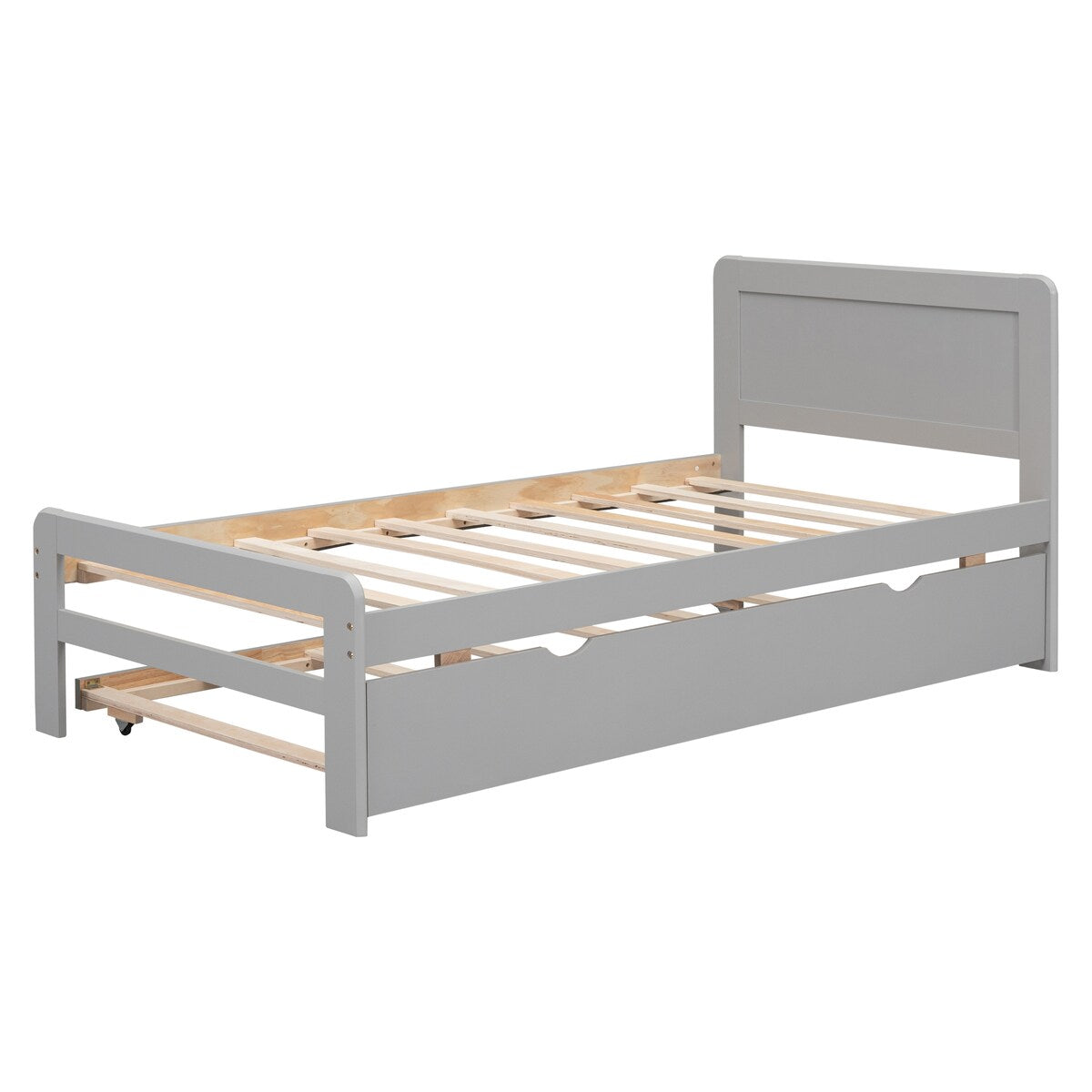 Modern Design Twin Size Platform Bed Frame with Trundle