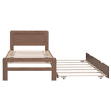 Modern Design Twin Size Platform Bed Frame with Trundle