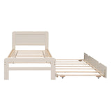 Modern Design Twin Size Platform Bed Frame with Trundle