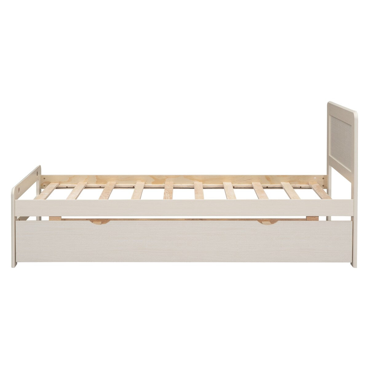 Modern Design Twin Size Platform Bed Frame with Trundle