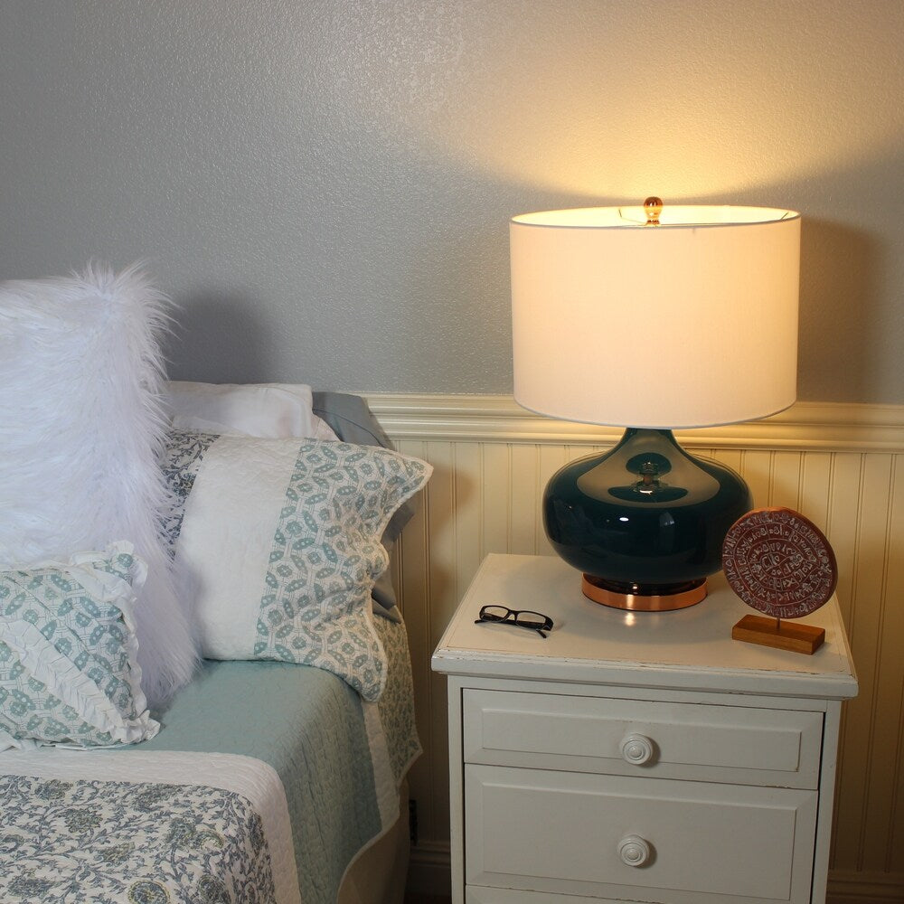 Modern Designs Sienna 26" Glass Round Table Lamp