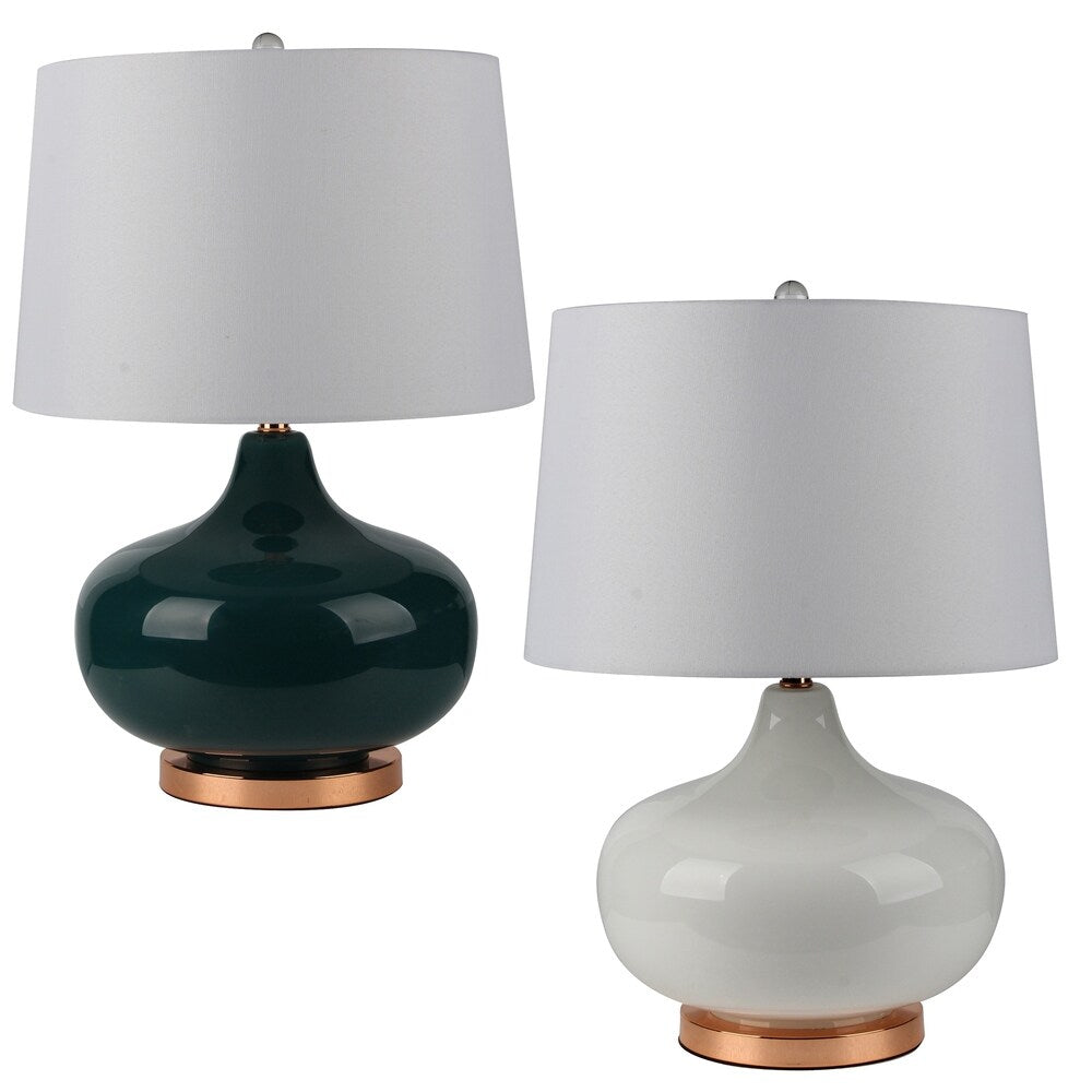 Modern Designs Sienna 26" Glass Round Table Lamp
