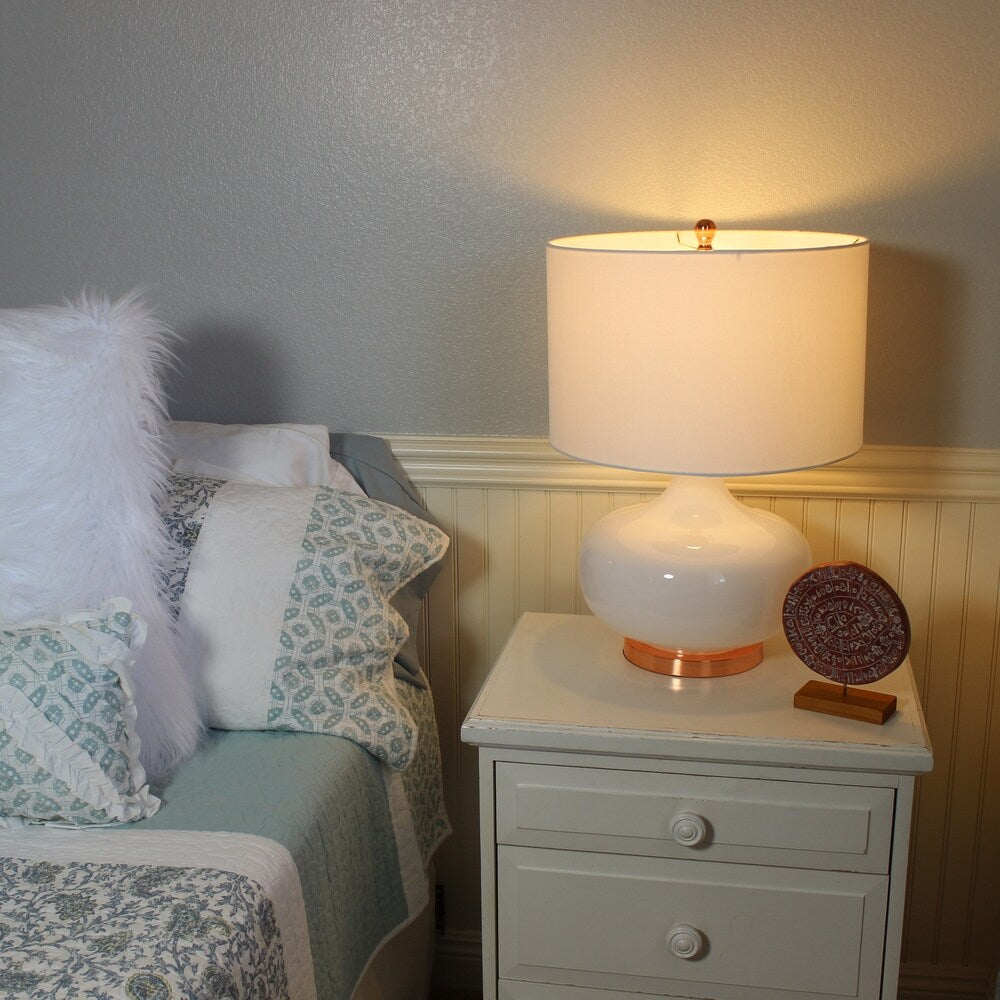 Modern Designs Sienna 26" Glass Round Table Lamp