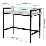 Modern Desk with Faux Marble Shelf