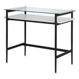 Modern Desk with Faux Marble Shelf