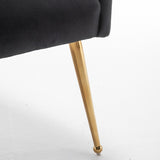 Modern Dining Chairs Set of 2, Upholstered Accent Chair Tufted Back Armless Chair with Back Pull
