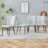 Modern Dining Chairs Set of 4 PU Leather Kitchen Upholstered Chairs