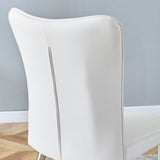 Modern Dining Chairs Set of 4 PU Leather Kitchen Upholstered Chairs