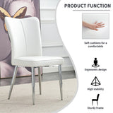 Modern Dining Chairs Set of 4 PU Leather Kitchen Upholstered Chairs