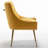 SEYNAR Modern Velvet Dining Chairs Set of 4, Upholstered Accent Chair Tufted Back Armless Chair with Back Pull