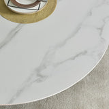 Modern Dining Room Sets, Kitchen Furniture Round White Dining Table with Chairs, Round Dining Table Set for 4-6