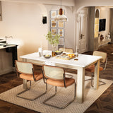 Modern Dining Table 4-6 People Kitchen Dining Room Table Extendable