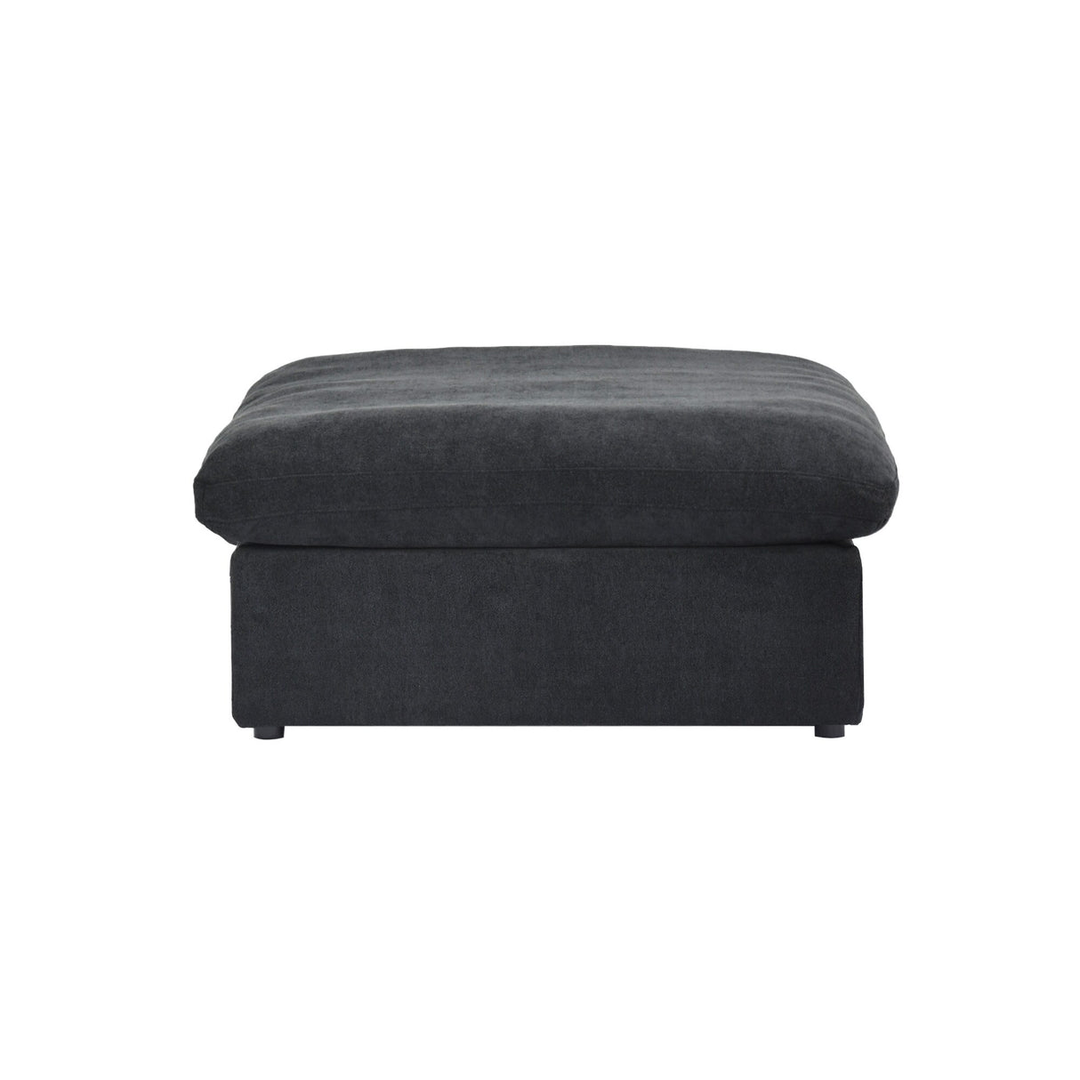 Modern Down Filled Modular 4 Piece Sectional Sofa L-shape Linen Upholstered Couch with Storage Ottoman