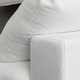 Modern Down Filled Modular 4 Piece Sectional Sofa L-shape Linen Upholstered Couch with Storage Ottoman