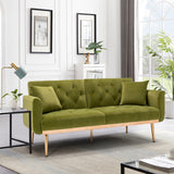 Modern Elegant Loveseat Sofa Comfort Velvet Sofa , Accent Sofa, Loveseat Sofa with Rose Gold Metal Feet