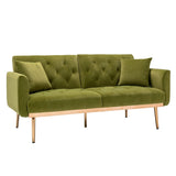 Modern Elegant Loveseat Sofa Comfort Velvet Sofa , Accent Sofa, Loveseat Sofa with Rose Gold Metal Feet