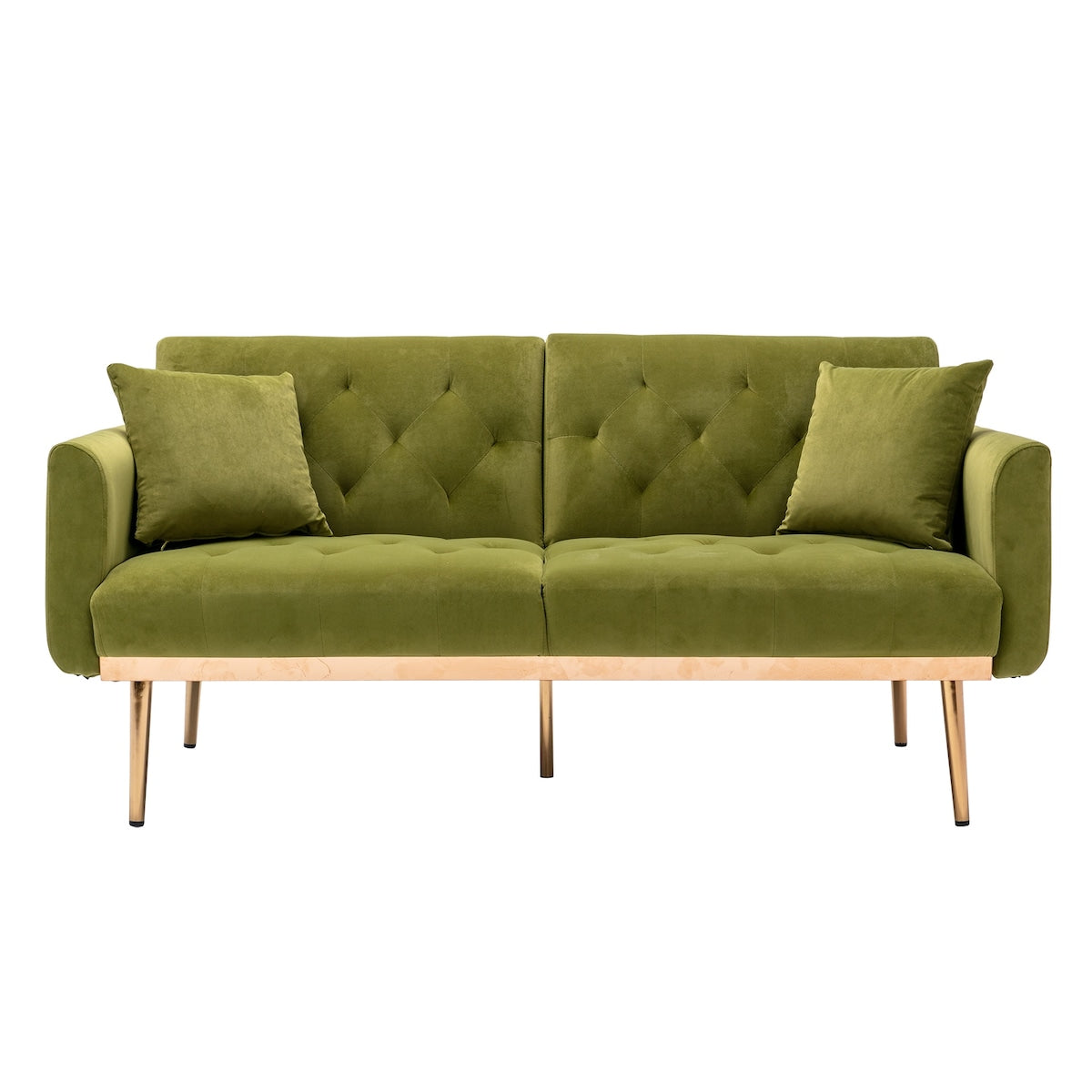 Modern Elegant Loveseat Sofa Comfort Velvet Sofa , Accent Sofa, Loveseat Sofa with Rose Gold Metal Feet