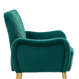 Modern Elegant Velvet Accent Chair, Living Room Chair / Leisure Single Sofa with Golden Feet
