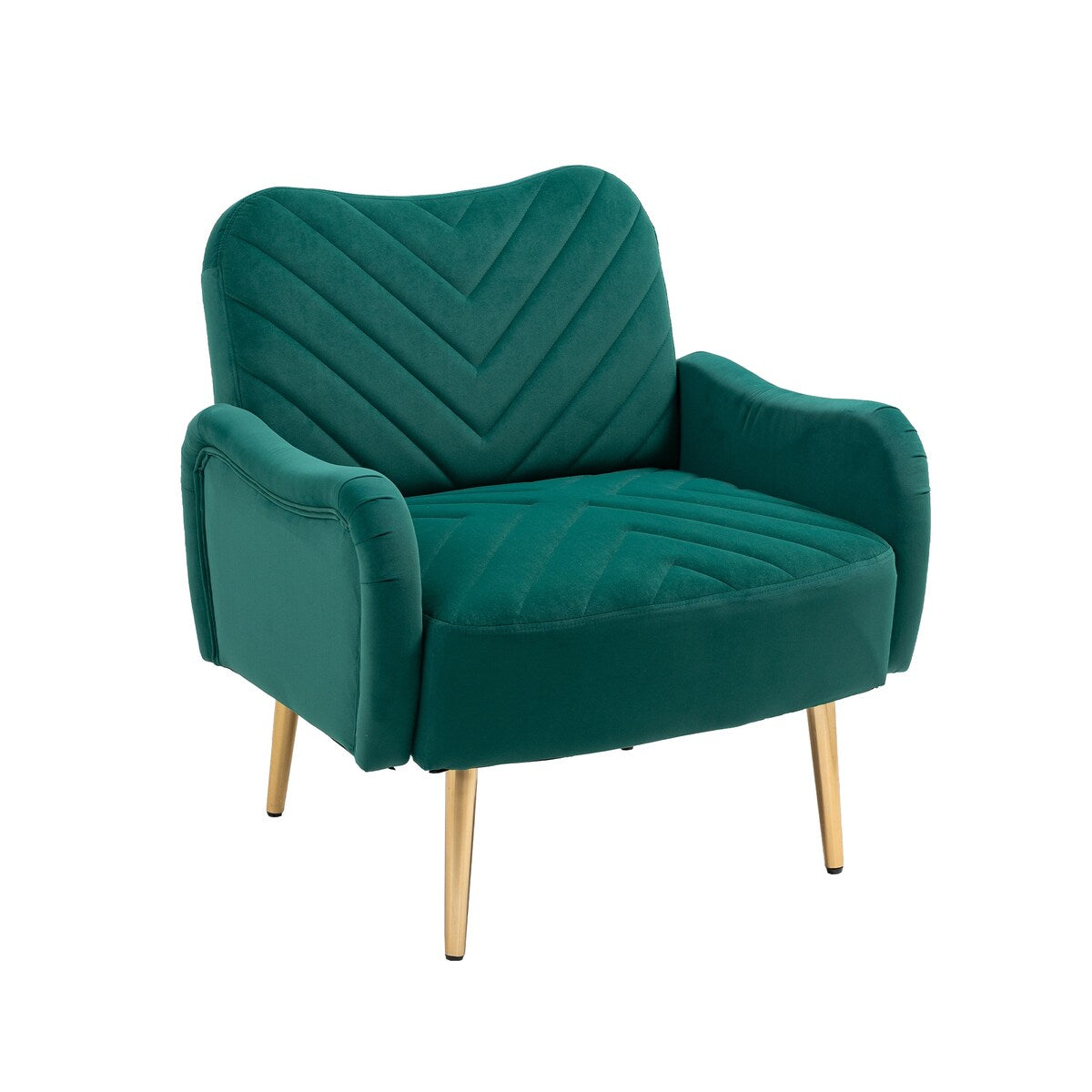 Modern Elegant Velvet Accent Chair, Living Room Chair / Leisure Single Sofa with Golden Feet