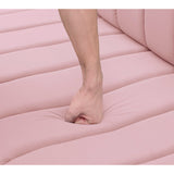 Modern Fabric Sofa With Two Throw Pillows,Suitable Many Places,2 Seat
