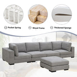 Modern Fabric Upholstered Modular Sofa Collection,Corner Sofa(Seat up to 1)