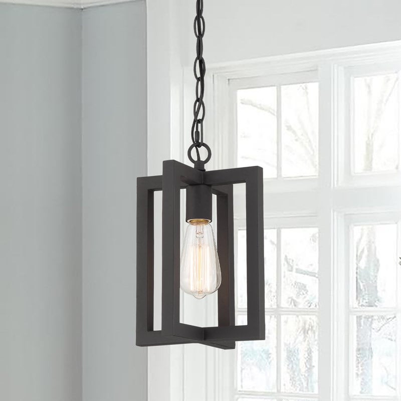 Modern Farmhouse 1-light Geometric Kitchen Island Pendant Lighting - 8 in. D