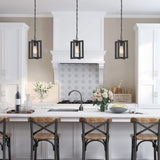 Modern Farmhouse 1-light Geometric Kitchen Island Pendant Lighting - 8 in. D