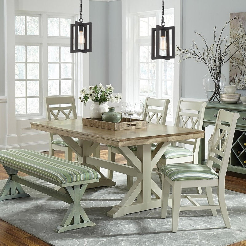 Modern Farmhouse 1-light Geometric Kitchen Island Pendant Lighting - 8 in. D
