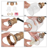 1/2/3/4 Light Modern Farmhouse Bathroom Vanity Lights Brass Wall Sconce Lighting with Bell Glass