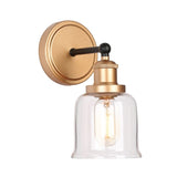 1/2/3/4 Light Modern Farmhouse Bathroom Vanity Lights Brass Wall Sconce Lighting with Bell Glass