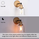 1/2/3/4 Light Modern Farmhouse Bathroom Vanity Lights Brass Wall Sconce Lighting with Bell Glass